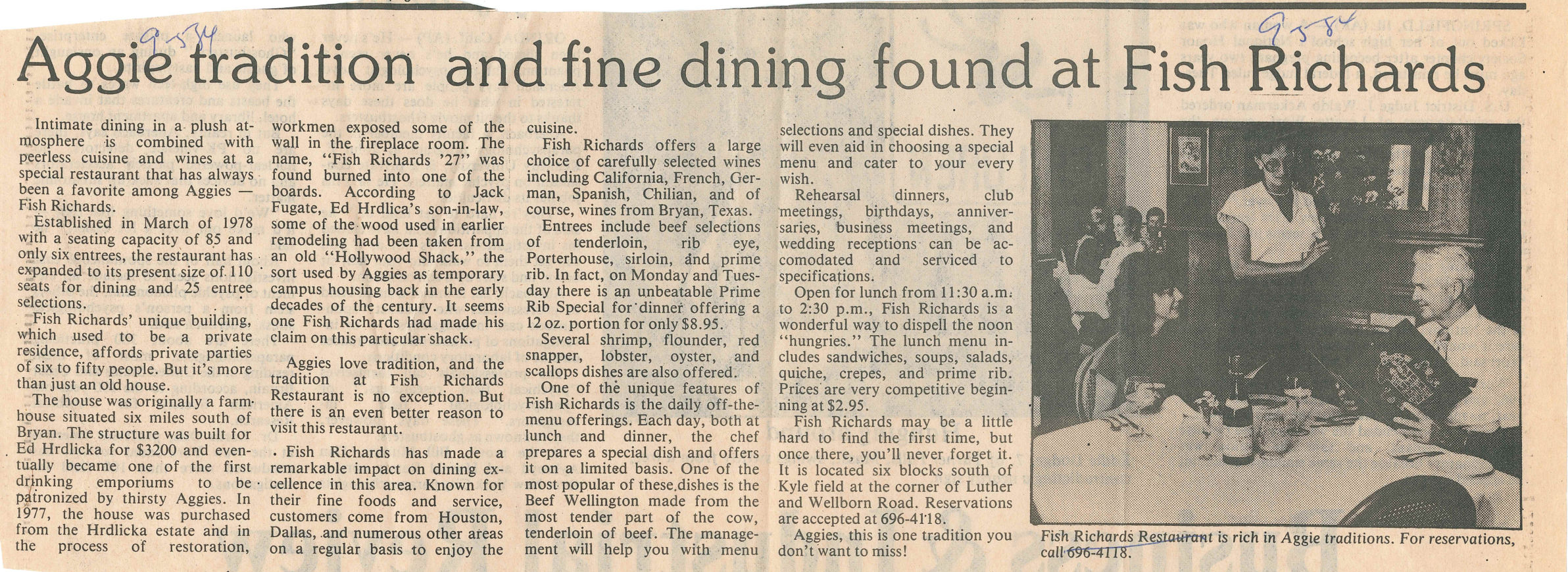 The Eagle Archives: Fish Richards